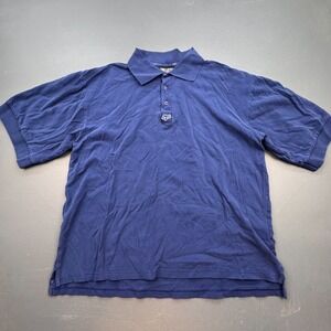 Fox Racing Polo Shirt Men's Large Blue Casual Moto BMX Skate Surf Golf Golfer